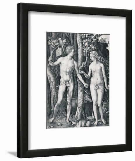 Adam and Eve, 1504-Albrecht Dürer-Framed Giclee Print