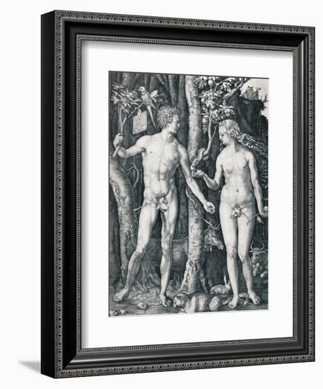 Adam and Eve, 1504-Albrecht Dürer-Framed Giclee Print