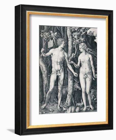 Adam and Eve, 1504-Albrecht Dürer-Framed Giclee Print