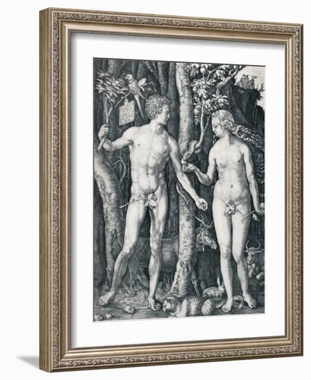 Adam and Eve, 1504-Albrecht Dürer-Framed Giclee Print