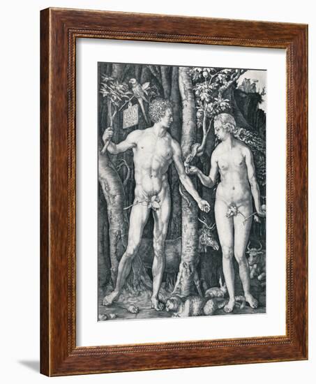 Adam and Eve, 1504-Albrecht Dürer-Framed Giclee Print