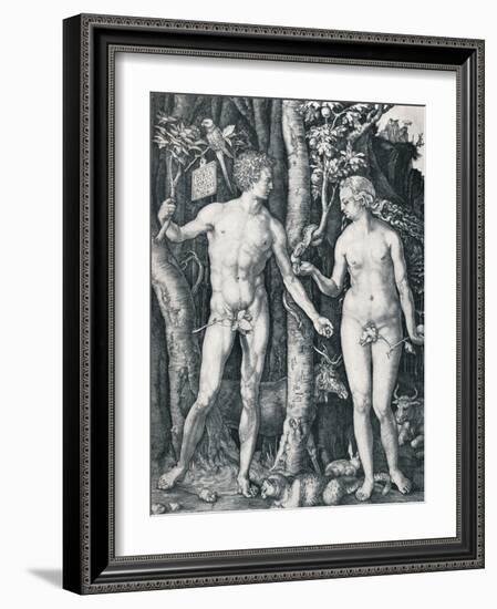 Adam and Eve, 1504-Albrecht Dürer-Framed Giclee Print