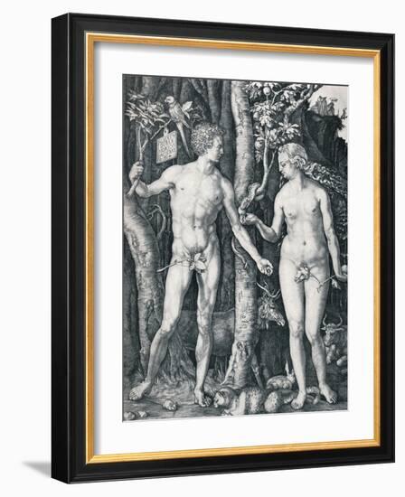 Adam and Eve, 1504-Albrecht Dürer-Framed Giclee Print