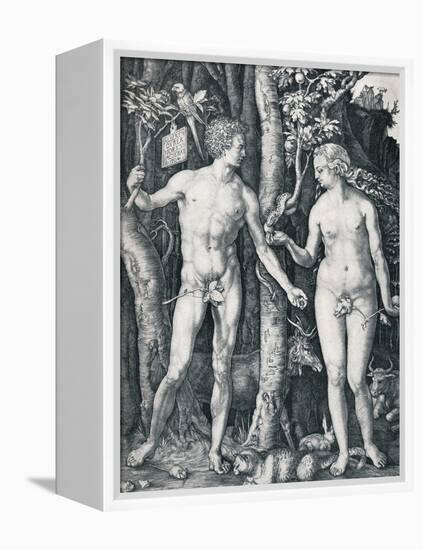 Adam and Eve, 1504-Albrecht Dürer-Framed Premier Image Canvas