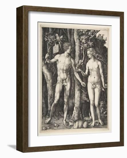 Adam and Eve, 1504-Albrecht Dürer or Duerer-Framed Giclee Print