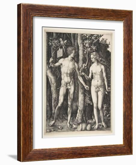 Adam and Eve, 1504-Albrecht Dürer or Duerer-Framed Giclee Print