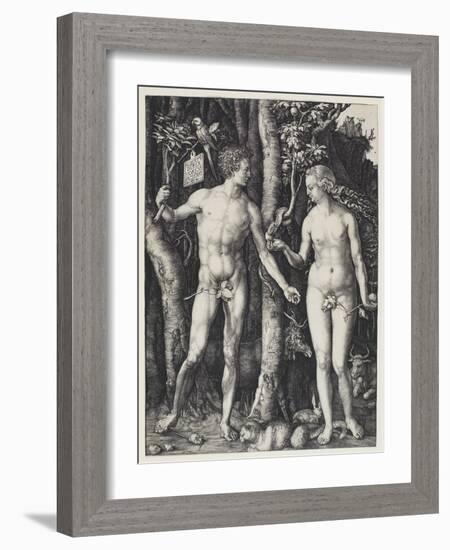 Adam and Eve, 1504-Albrecht Dürer-Framed Giclee Print