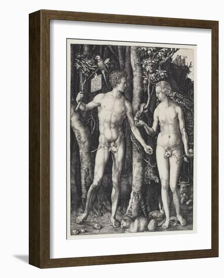 Adam and Eve, 1504-Albrecht Dürer-Framed Giclee Print