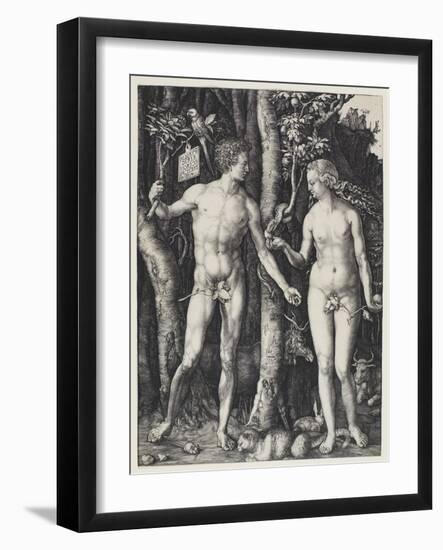 Adam and Eve, 1504-Albrecht Dürer-Framed Giclee Print