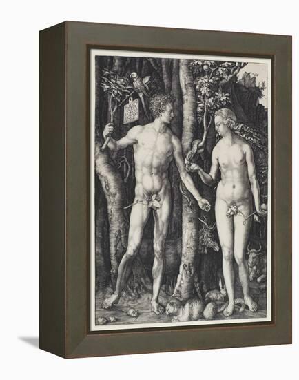 Adam and Eve, 1504-Albrecht Dürer-Framed Premier Image Canvas