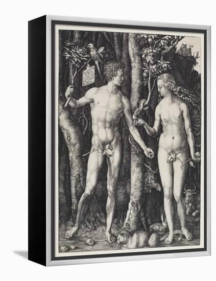 Adam and Eve, 1504-Albrecht Dürer-Framed Premier Image Canvas