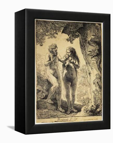 Adam and Eve, 1638-Rembrandt van Rijn-Framed Premier Image Canvas