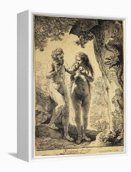 Adam and Eve, 1638-Rembrandt van Rijn-Framed Premier Image Canvas