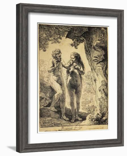 Adam and Eve, 1638-Rembrandt van Rijn-Framed Giclee Print