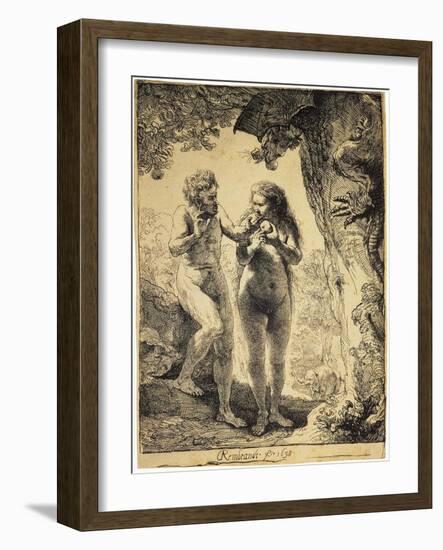 Adam and Eve, 1638-Rembrandt van Rijn-Framed Giclee Print