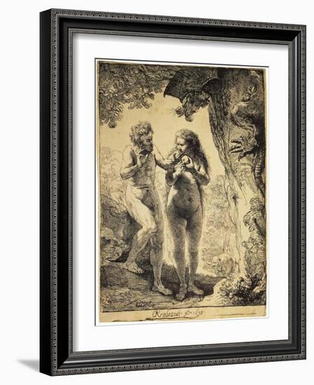 Adam and Eve, 1638-Rembrandt van Rijn-Framed Giclee Print