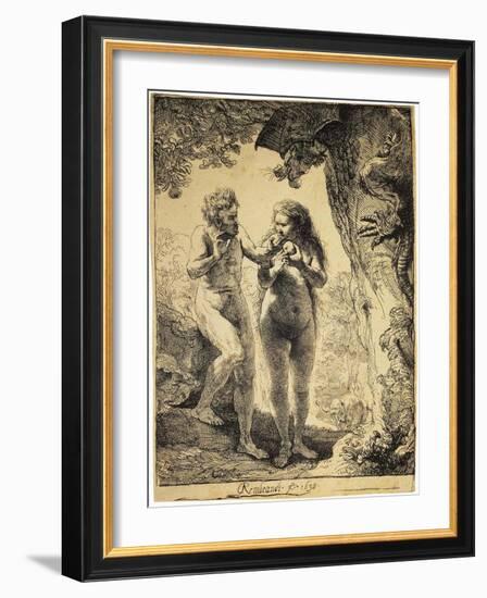 Adam and Eve, 1638-Rembrandt van Rijn-Framed Giclee Print