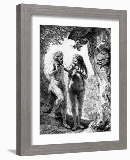 Adam and Eve, 1638-Rembrandt van Rijn-Framed Giclee Print