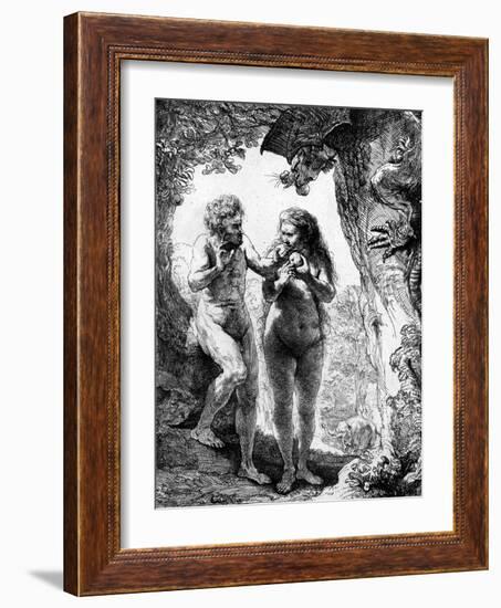 Adam and Eve, 1638-Rembrandt van Rijn-Framed Giclee Print