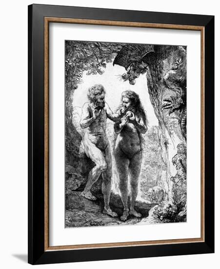 Adam and Eve, 1638-Rembrandt van Rijn-Framed Giclee Print