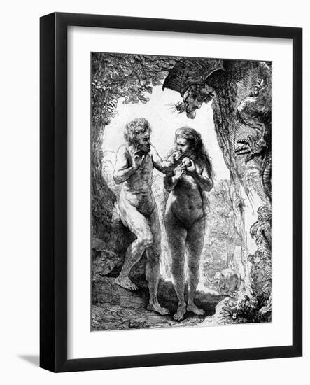 Adam and Eve, 1638-Rembrandt van Rijn-Framed Giclee Print