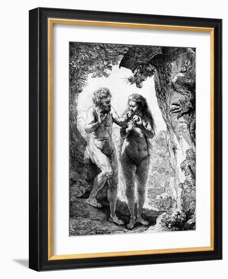 Adam and Eve, 1638-Rembrandt van Rijn-Framed Giclee Print