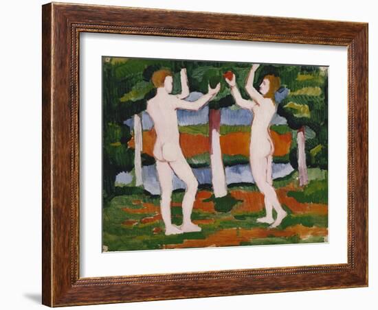 Adam and Eve. 1910-August Macke-Framed Giclee Print