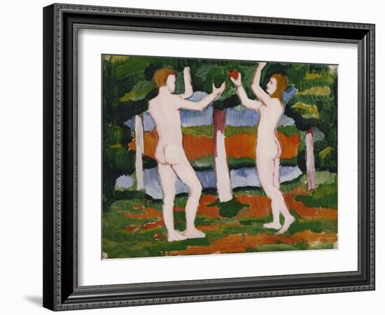 Adam and Eve. 1910-August Macke-Framed Giclee Print
