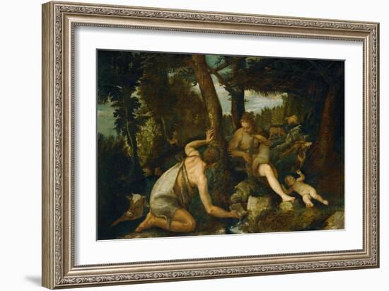 Adam and Eve after the Expulsion from Paradise-Paolo Veronese-Framed Giclee Print