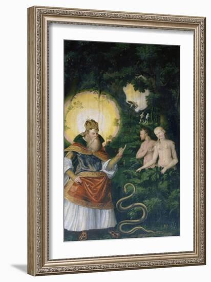 Adam and Eve after the Fall of Mankind, C. 1566-Heinrich Göding the Elder-Framed Giclee Print