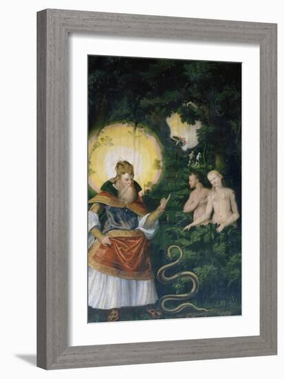 Adam and Eve after the Fall of Mankind, C. 1566-Heinrich Göding the Elder-Framed Giclee Print