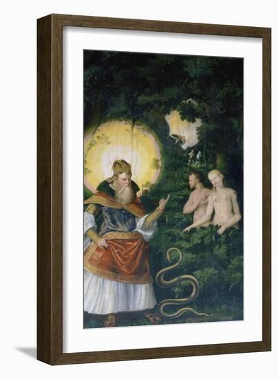 Adam and Eve after the Fall of Mankind, C. 1566-Heinrich Göding the Elder-Framed Giclee Print