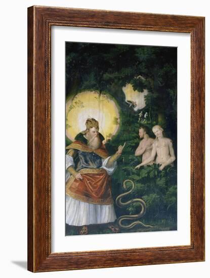 Adam and Eve after the Fall of Mankind, C. 1566-Heinrich Göding the Elder-Framed Giclee Print