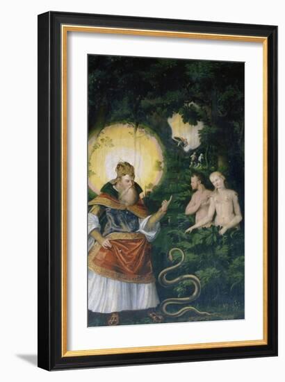 Adam and Eve after the Fall of Mankind, C. 1566-Heinrich Göding the Elder-Framed Giclee Print