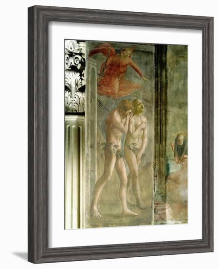 Adam and Eve Banished from Paradise, circa 1427 (Pre-Restoration)-Tommaso Masaccio-Framed Giclee Print