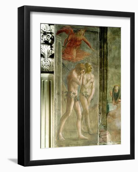 Adam and Eve Banished from Paradise, circa 1427 (Pre-Restoration)-Tommaso Masaccio-Framed Giclee Print