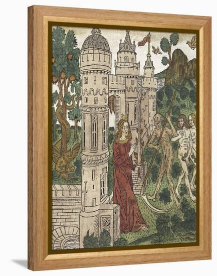 Adam and Eve Being Expelled from Paradise and Killed with a Scythe, from De Civitate Dei-null-Framed Premier Image Canvas