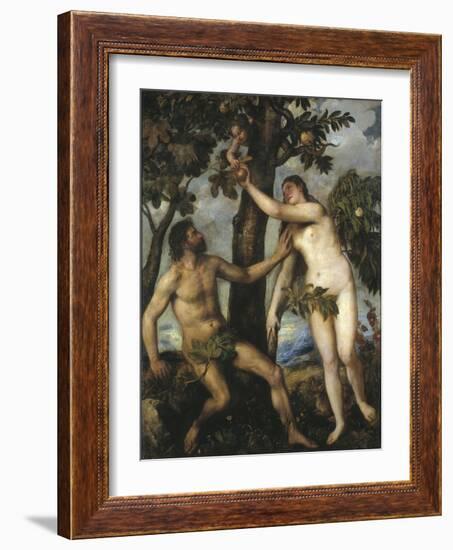 Adam and Eve, C. 1550-Titian (Tiziano Vecelli)-Framed Giclee Print