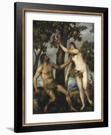 Adam and Eve, C. 1550-Titian (Tiziano Vecelli)-Framed Giclee Print