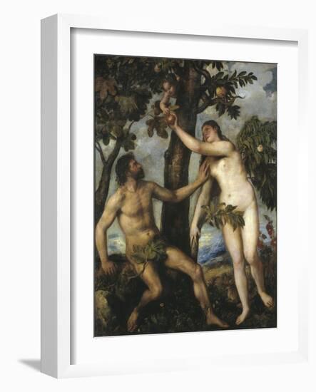 Adam and Eve, C. 1550-Titian (Tiziano Vecelli)-Framed Giclee Print