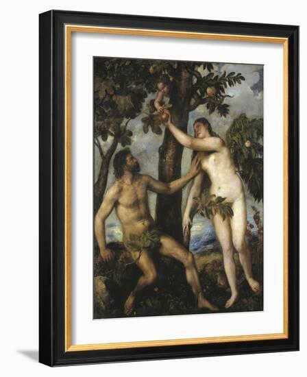 Adam and Eve, C. 1550-Titian (Tiziano Vecelli)-Framed Giclee Print