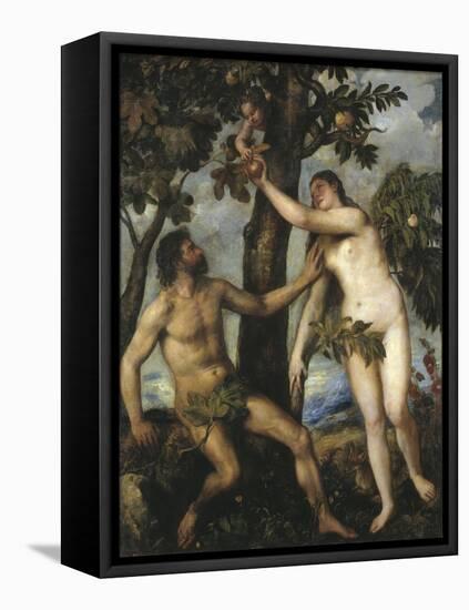 Adam and Eve, C. 1550-Titian (Tiziano Vecelli)-Framed Premier Image Canvas
