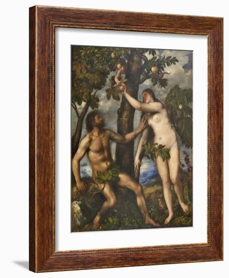 Adam and Eve, c.1550-Titian-Framed Giclee Print