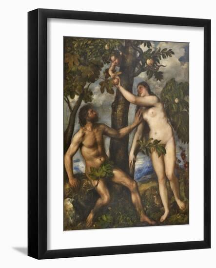 Adam and Eve, c.1550-Titian-Framed Giclee Print