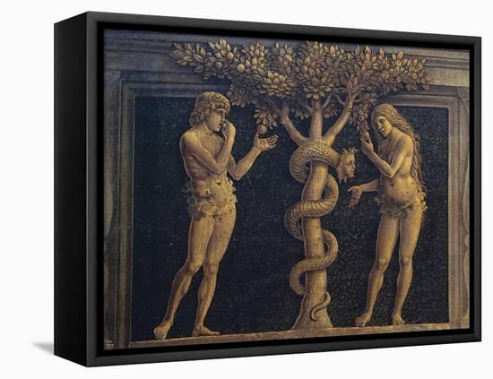 Adam and Eve Committing Original Sin, Detail from Virgin of Victory, 1496-Andrea Mantegna-Framed Premier Image Canvas