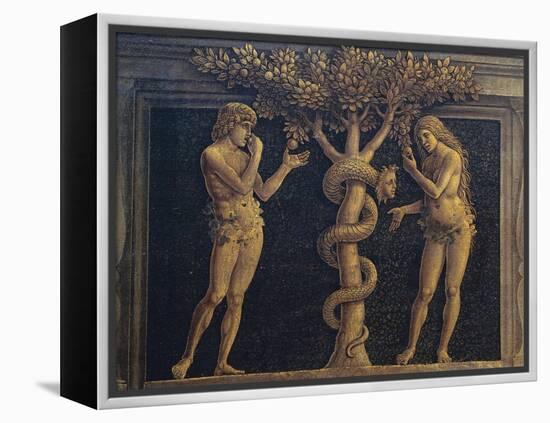 Adam and Eve Committing Original Sin, Detail from Virgin of Victory, 1496-Andrea Mantegna-Framed Premier Image Canvas