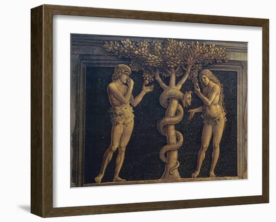 Adam and Eve Committing Original Sin, Detail from Virgin of Victory, 1496-Andrea Mantegna-Framed Giclee Print
