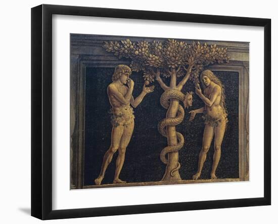 Adam and Eve Committing Original Sin, Detail from Virgin of Victory, 1496-Andrea Mantegna-Framed Giclee Print