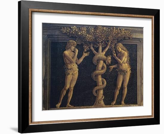Adam and Eve Committing Original Sin, Detail from Virgin of Victory, 1496-Andrea Mantegna-Framed Giclee Print
