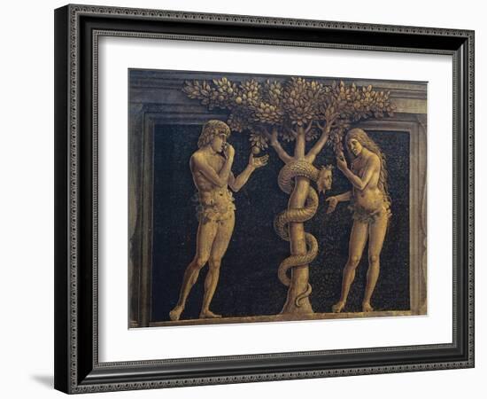 Adam and Eve Committing Original Sin, Detail from Virgin of Victory, 1496-Andrea Mantegna-Framed Giclee Print